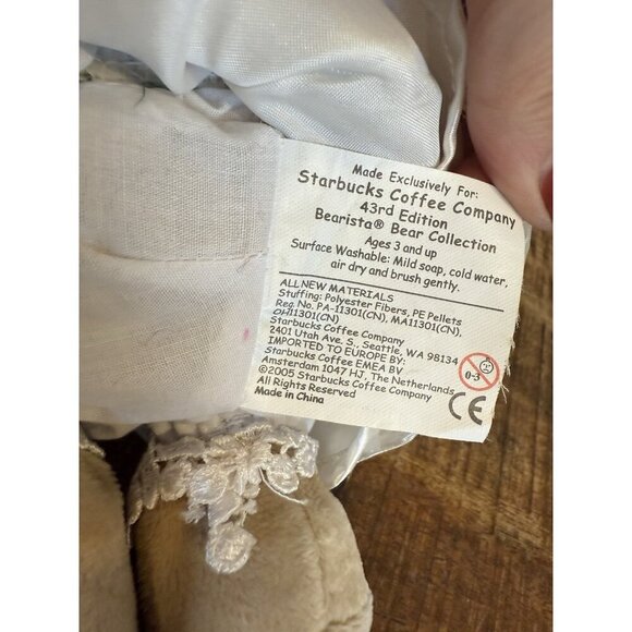 Starbucks Bearista Bear 2005 43rd Edition Christmas Holiday Plush Toy - Picture 6 of 8